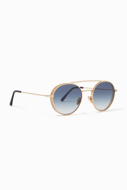 hover state of Amba Round Sunglasses in Metal 