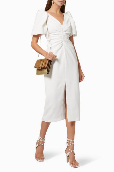 hover state of Good Thing Midi Dress in Midweight Crepe