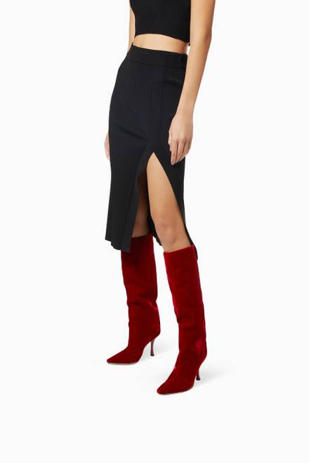 hover state of Chad 90 Knee-high Boots in Velvet     