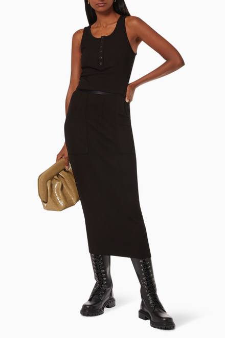 hover state of Military Midi Skirt  