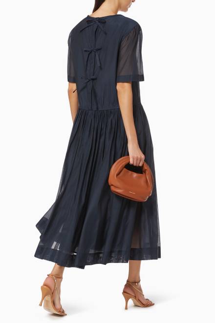 hover state of Caldeo Dress in Silk Cotton Voile    