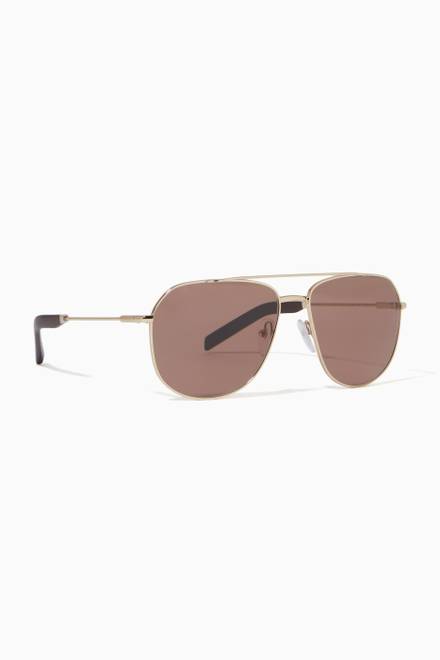 hover state of Aviator Sunglasses in Metal          