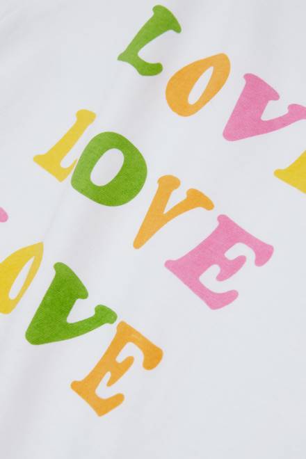 hover state of Love Love Love T-shirt in Organic Cotton Jersey    