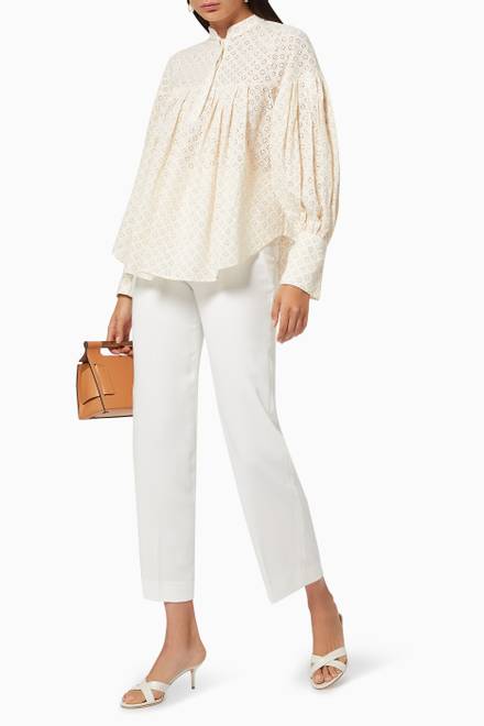 hover state of Poppy Balloon Sleeve Blouse in Cotton