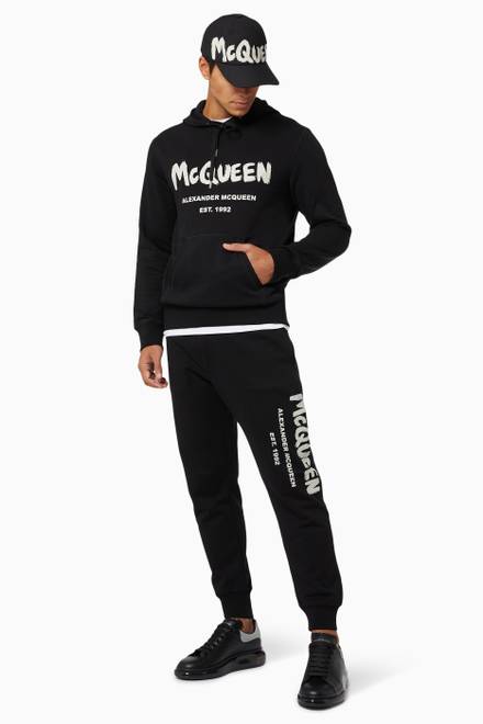hover state of McQueen Graffiti Joggers in Organic Jersey 