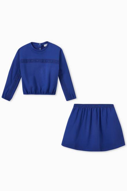hover state of EA Lurex Tape Top & Skirt Set in Jersey   