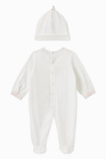 hover state of EA Essential Capsule Jumpsuit & Hat Set in Cotton    
