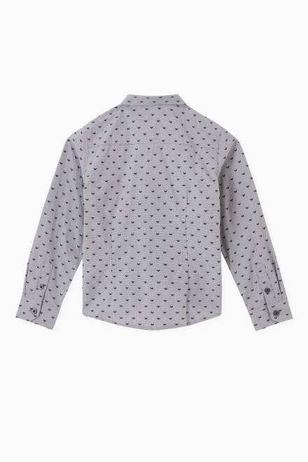 hover state of EA Eagle Embroidered Shirt in Cotton       
