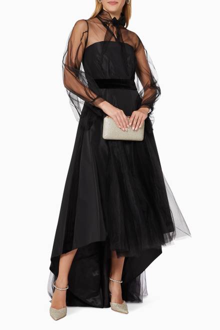 hover state of High-low Dress in Taffeta & Tulle