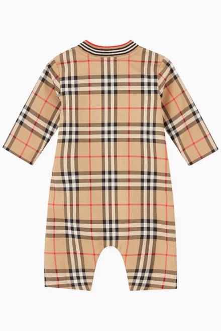 hover state of Vintage Check Jumpsuit in Stretch Cotton  