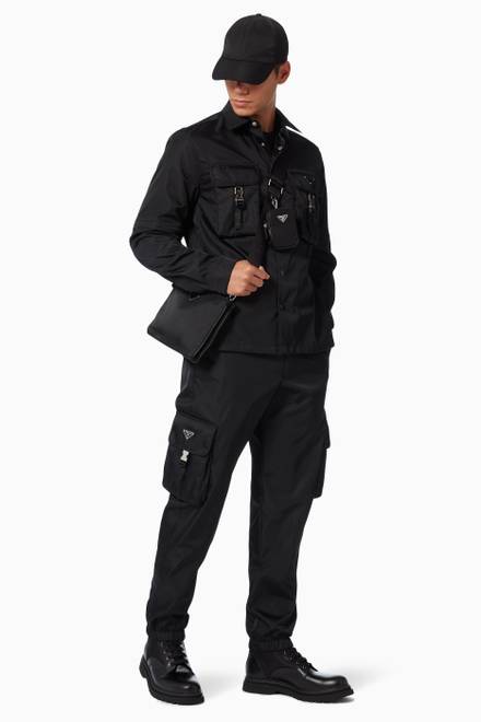 hover state of Triangle Logo Cargo Pants in Re-Nylon