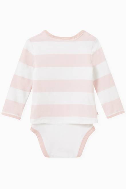 hover state of Striped Bodysuit in Organic Jersey  