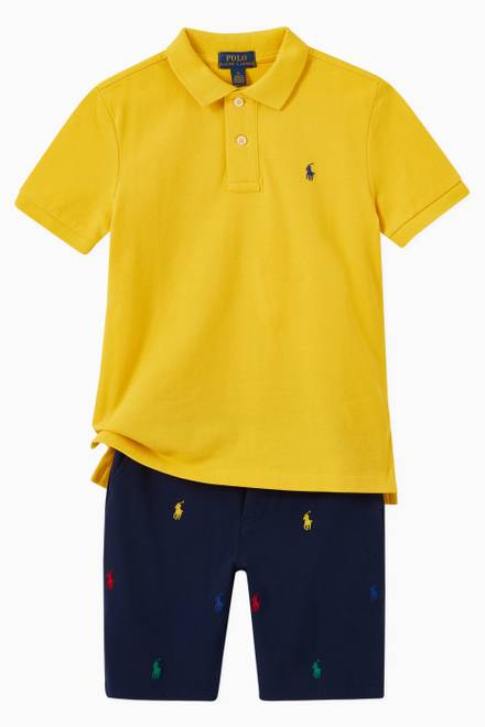 hover state of Polo Shirt in Cotton Mesh  