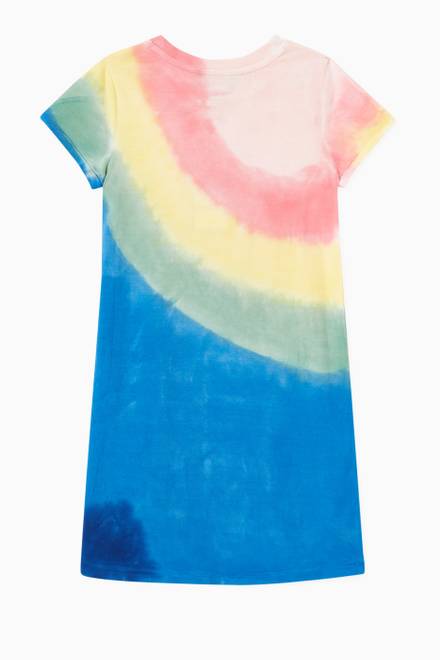 hover state of Tie Dye Print T-shirt Dress in Cotton Jersey   