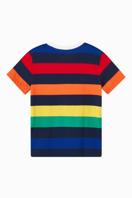 hover state of Logo T-shirt in Striped Cotton Jersey     