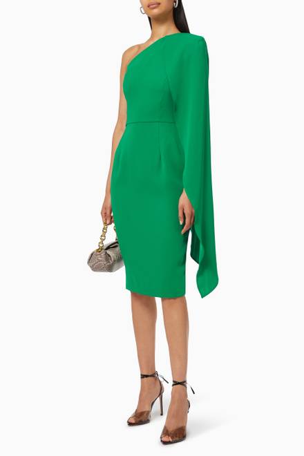 hover state of One Shoulder Dress with Cape