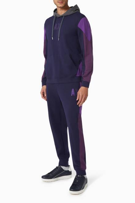 hover state of Multicolour Track Pants in Fleece