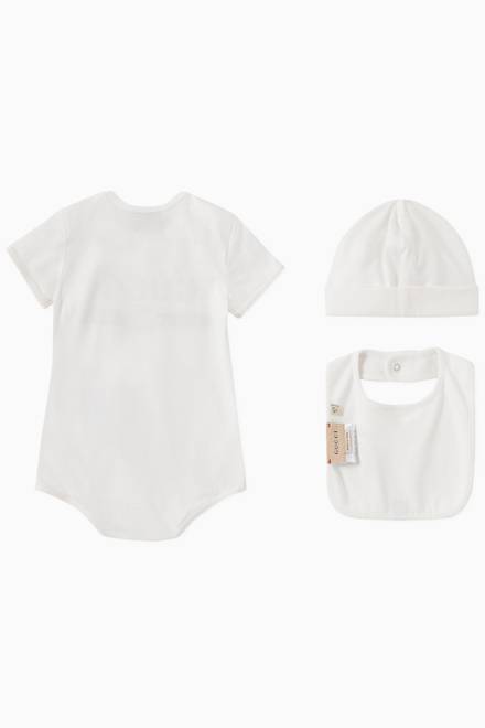 hover state of Gucci Logo Baby Gift Set in Cotton Jersey  
