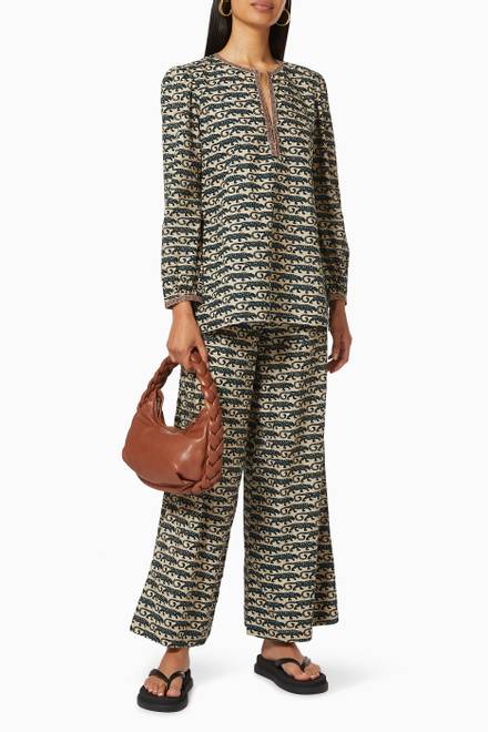 hover state of Kate 2 Leopard Shirt in Cotton Poplin   