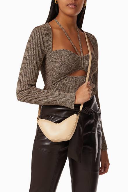 hover state of Small Tulip Shoulder Bag in Leather        