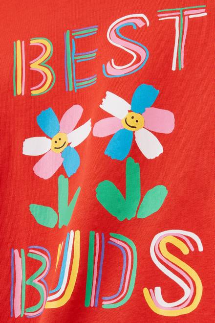 hover state of Best Buds Flowers T-shirt in Organic Cotton   