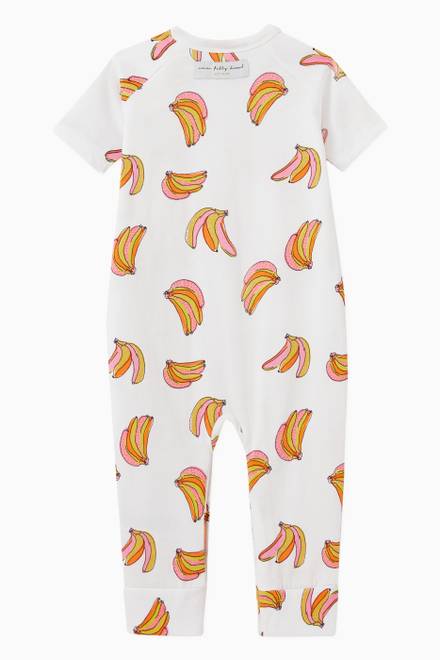 hover state of Banana Print Sleepsuit in Jersey    