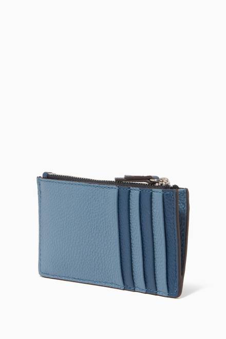 hover state of Small Slim Card Case in Pebbled Leather    