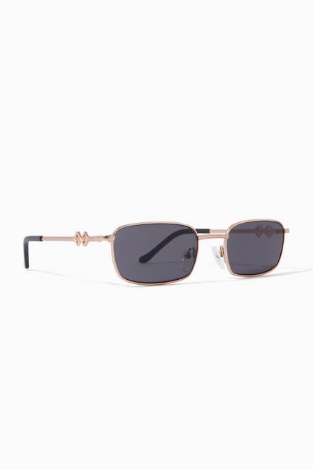 hover state of Ellie Rectangle Sunglasses in Metal 