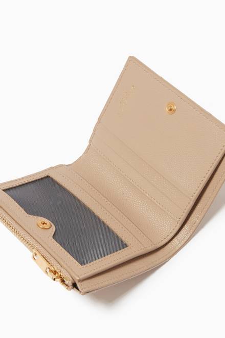 hover state of Cassandre Zipped Card Case in Matelassé Leather      