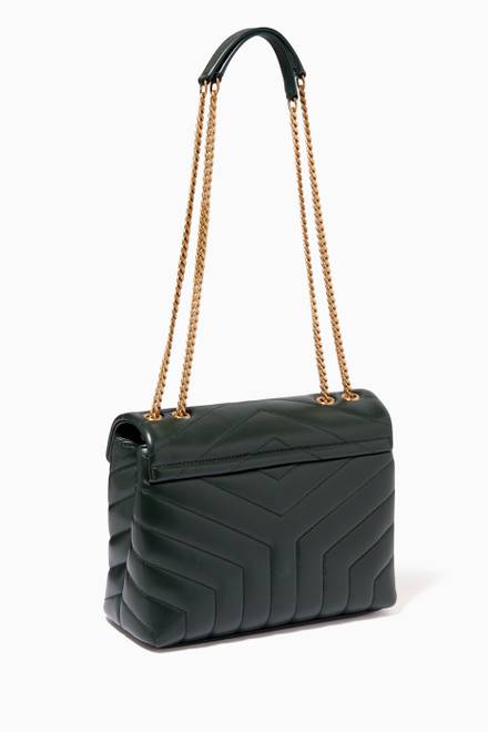 hover state of Small Loulou Bag in "Y" Matelassé Leather