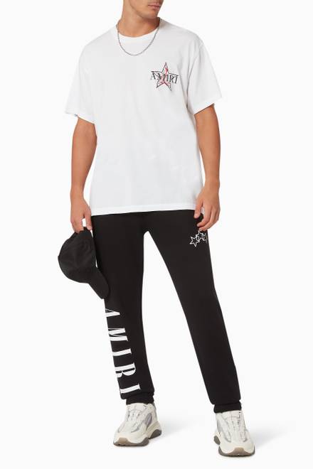 hover state of Vertical Logo Crack Ink Sweatpants in Cotton Terry