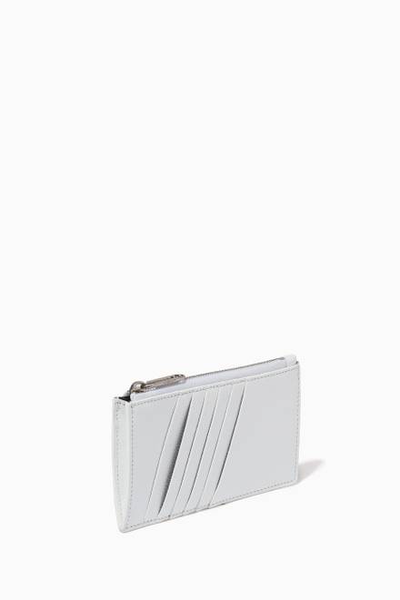 hover state of Diagonal Stripe Binder Card Case in Leather  