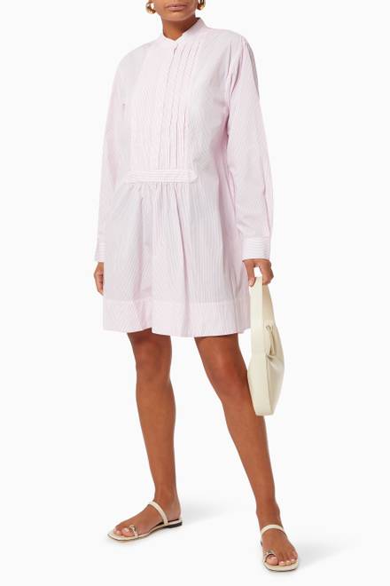 hover state of Candy Bib Front Tunic Dress in Cotton   