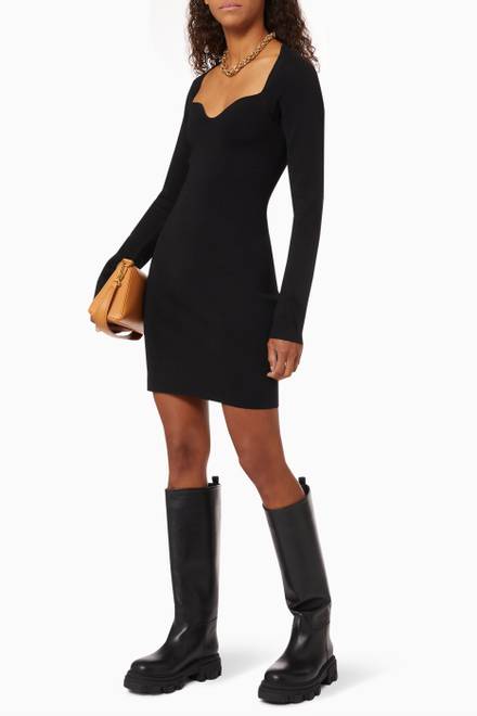 hover state of Marina Mini Dress in Sustainable Viscose Knit  