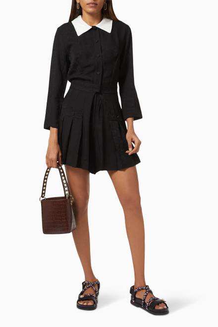hover state of Shirt Dress in Jacquard Viscose Blend 