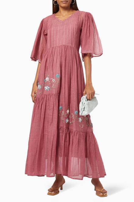 hover state of Blair Maxi Dress in Cotton Silk Blend  