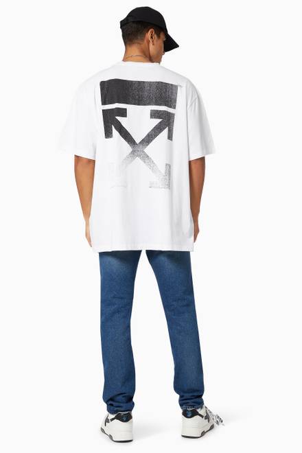 hover state of Degradé Arrows Oversized T-shirt in Cotton Jersey   