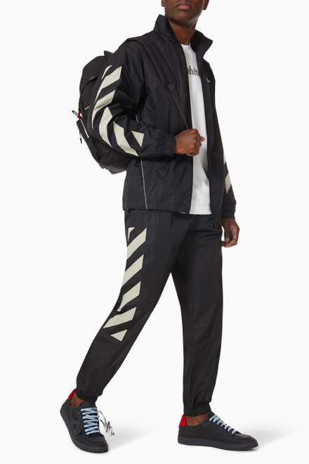 hover state of Diagonal Track Pants in Nylon  