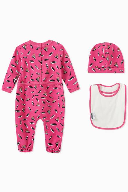 hover state of Logo Print Babysuit Set in Cotton  