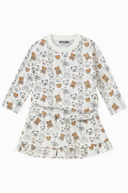 hover state of Teddy Bear Print Jersey T-shirt in Cotton
