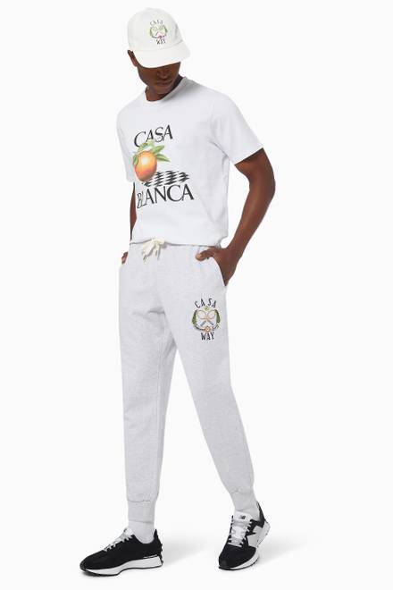 hover state of Grand Prix Logo Sweatpants in Cotton Terry 