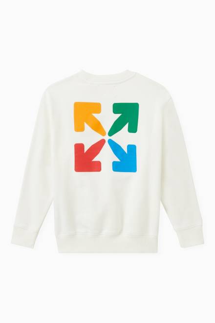 hover state of Rounded Logo Sweatshirt in Cotton Jersey   
