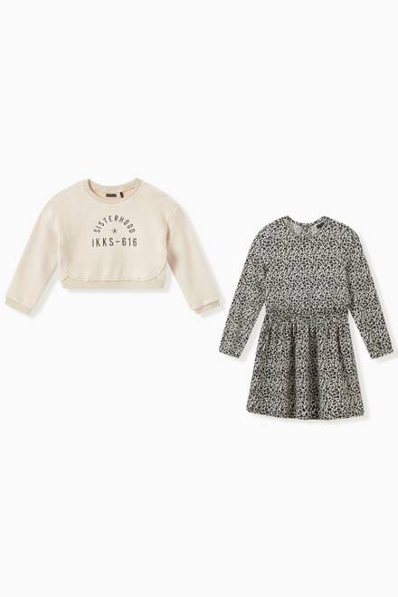 hover state of 2-in-1 Sweatshirt & Dress Set   