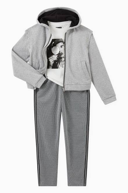 hover state of Houndstooth Drawstring Trousers    