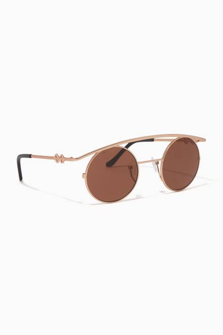 hover state of Retro XL Round Sunglasses in Metal       