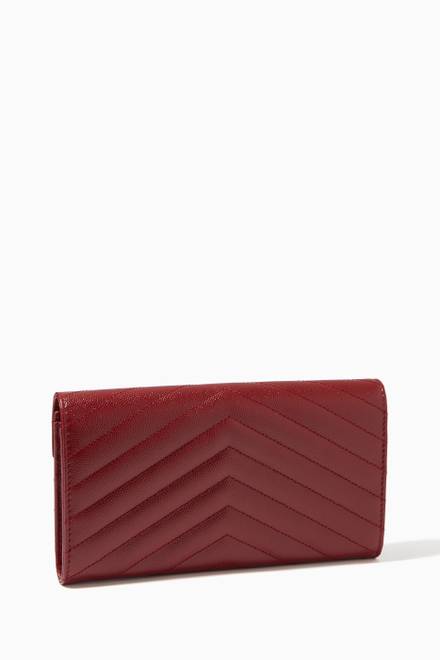 hover state of Large Monogram Flap Wallet in Grain de Poudre Embossed Leather    