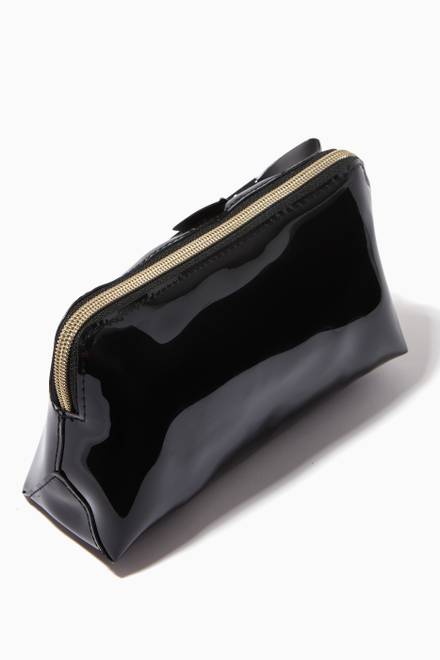 hover state of Nicolai Makeup Bag with Knot Bow in PVC  