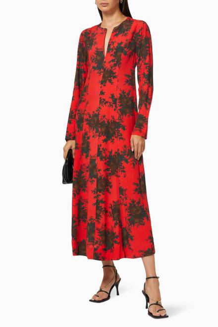 hover state of Floral Maxi Dress in Lenzing EcoVero™ Crepe