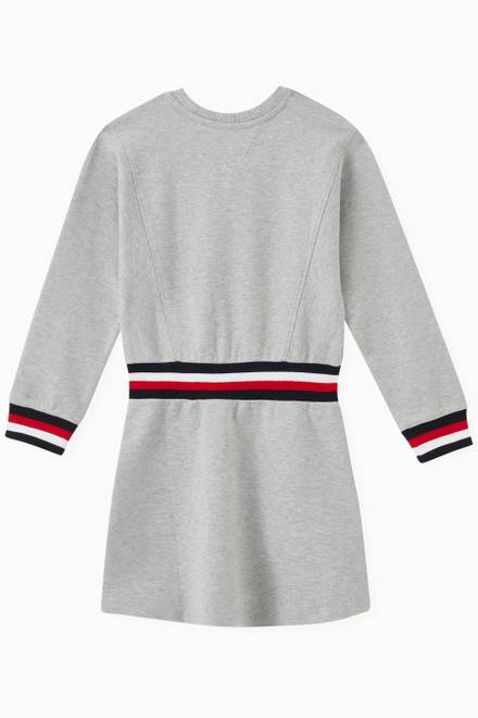 hover state of Striped Dress in Organic Cotton Knit  