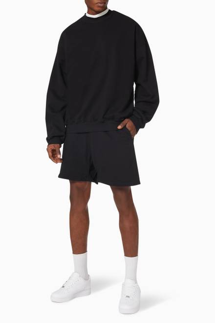 hover state of Warm Up Shorts in Heavyweight Cotton Jersey  